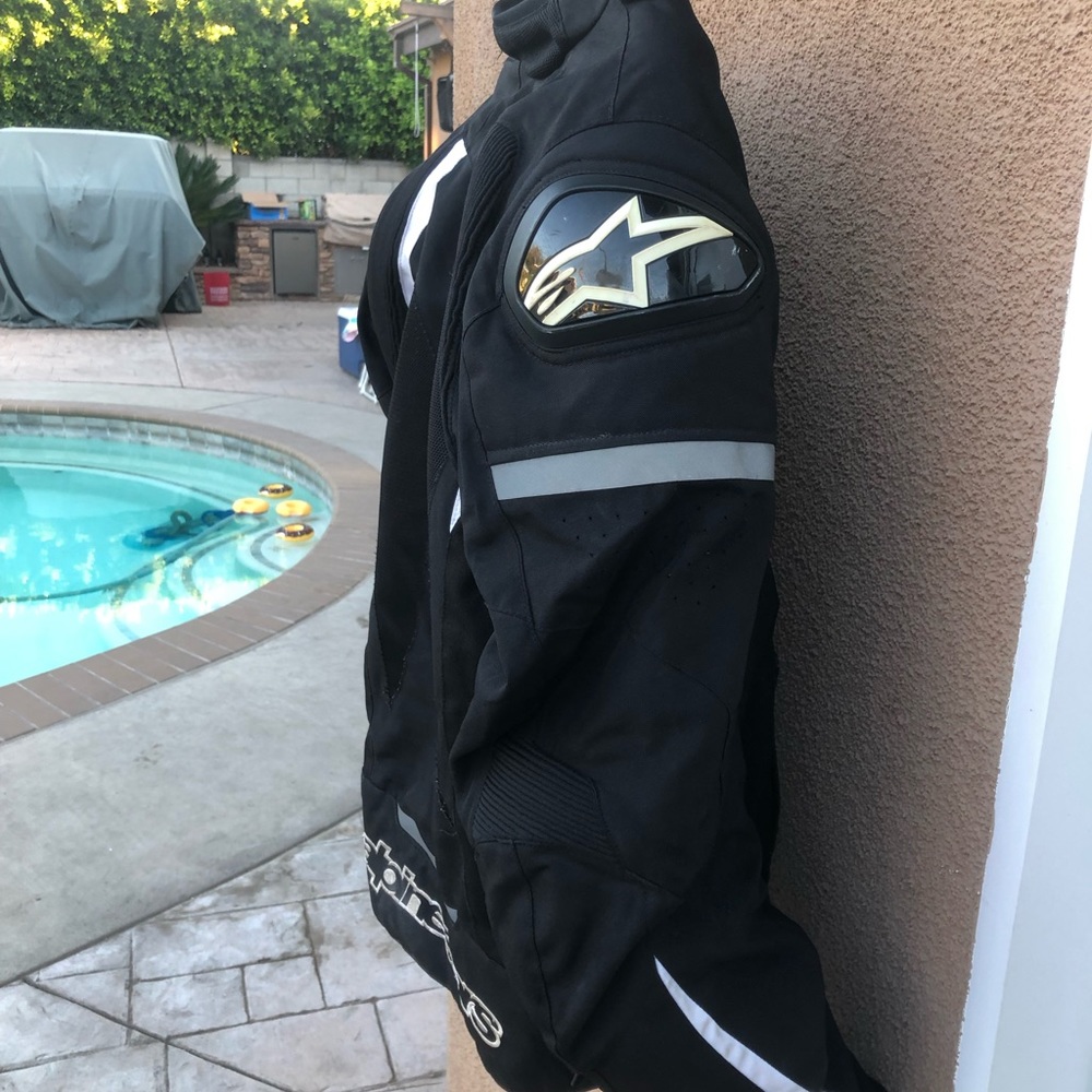 Motorcycle jacket , black and white , size XL  used for a year